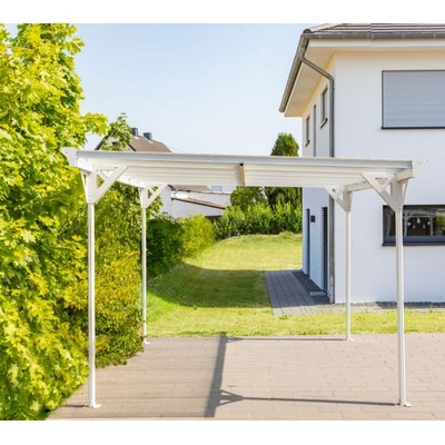 Westmann Алуминиев навес за автомобил Westmann Helsinki, бял 3х5 м