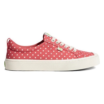 Cariuma OCA Low Watermelon Canvas White Polka Dots Sneaker