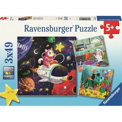 RAVENSBURGER Profese z říše fantazie 3x49 dílků