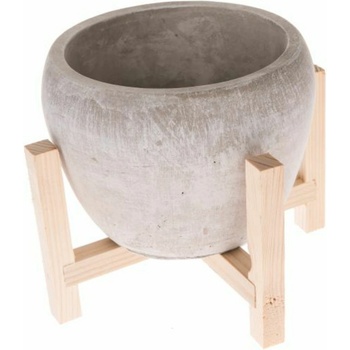Casa de Engel Бетонов калъф за саксия в дървена стойка, 0/12 Casa de Engel | Lilav | Home | UNI