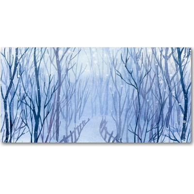 Fotoobraz na skle les zima 100x50 cm
