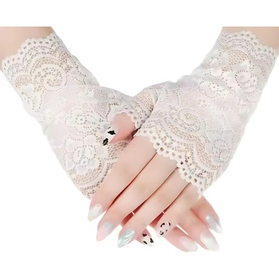 HARAHU Безпръстови ръкавици el-37687 - Бяла kp37687 (el-37687)