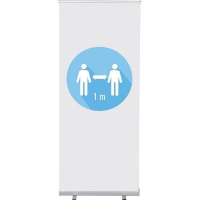 Jansen Display Set Roll-baneru Budget s vytištěným motivem vzdálenost 1 metru, bílý, 870 x 2080 mm