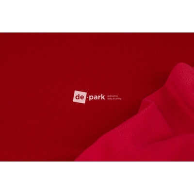 de-park Úplet - Manšestr s fleecem - červená