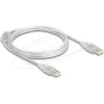 Delock Кабел Delock USB-A мъжко - USB-A мъжко 1.5 m, прозрачен (DELOCK-83888) - xtreme