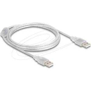 Delock Кабел Delock USB-A мъжко - USB-A мъжко 1.5 m, прозрачен (DELOCK-83888) - xtreme