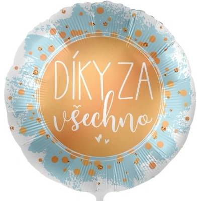 Foliový balonek Díky za všechno CZ 43 cm