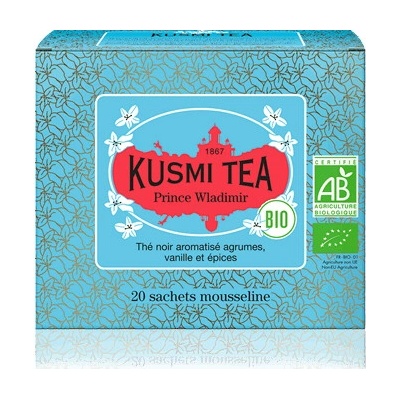 Kusmi Tea Porciovaný čierny čaj Prince Vladimir Bio 20 vrecúšok