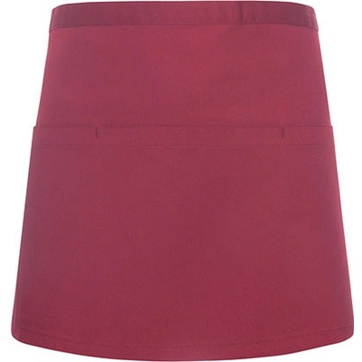 Karlowsky Pasová gastro zástěra s kapsou KY101 Bordeaux 60x35cm
