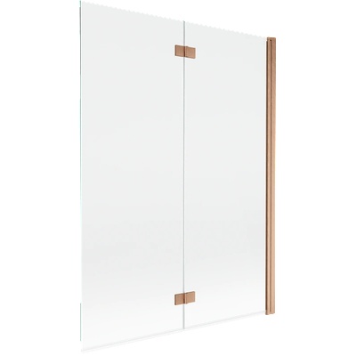Mexen Mist параван за вана двукрилен десен 130 x 150 cm, прозрачен, матирана мед - 8A9-130-002-65-00-P (8A9-130-002-65-00-P)