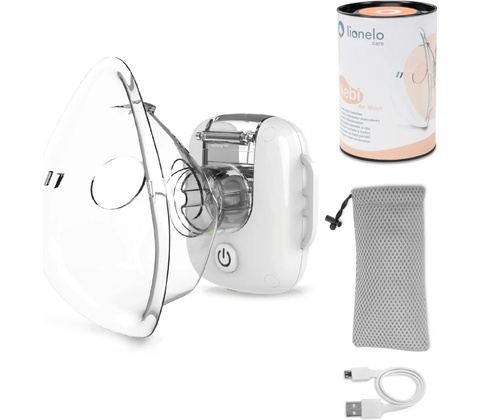 Lionelo Nebi Air Mask Přenosný mini nebulizátor Ultrazvukový USB dobíjecí inhalátor Děti Dospělí