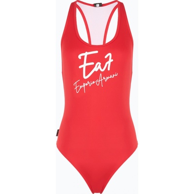 Giorgio Armani Дамски бански от една част EA7 Emporio Armani Maxi Logo One Piece racing red