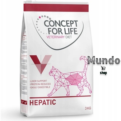Concept for Life Veterinary Diet Hepatic Kuracie Mäso a hovädzie mäso 3 kg