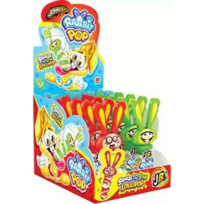JohnyBee cukro+hračka rabbit pop kliešte 16 x 23 g