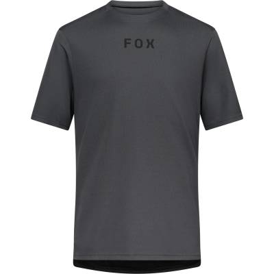 FOX Racing Мъжка фланелка с къс ръкав за колоездене FOX Racing Ranger S/S Jersey Wordmark Cycling jersey - Dark Shadow (056-3673-0812)