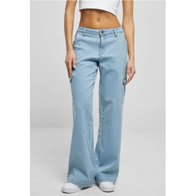 Urban Classics Дамски Дънки с Висока ТалияLadies High Waist Straight Denim Cargo Pants lighter washed 29UB-TB6037-02294 - Камуфлаж, размер 34