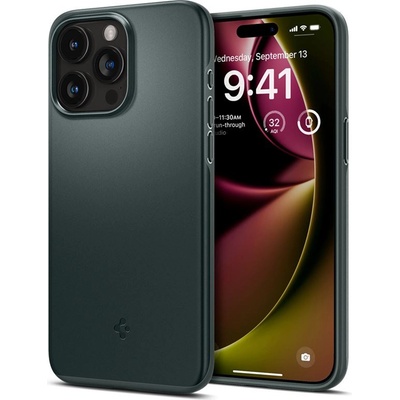 Spigen Гръб Spigen Thin Fit за iPhone 15 Pro - Зелен