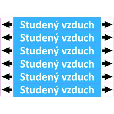 Grafiko | Studený vzduch - dle ISO 20560 - Materiál fólie s ochrannou laminací, Rozměr aršík 6 ks 26x226 mm