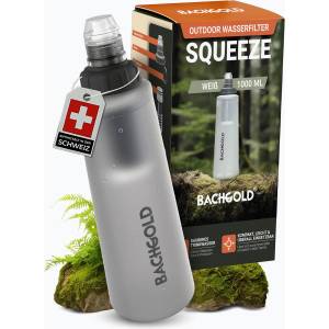 Bachgold Туристическа бутилка с филтър Bachgold Squeee 1000 ml white