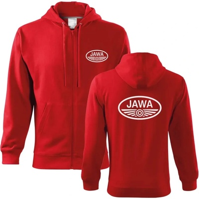 mikina JAWA 2MZ červená bílá