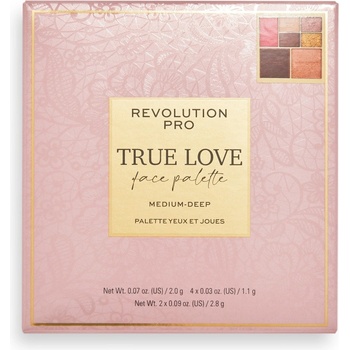 Revolution Beauty True Love Eye & Cheek Palette Medium-Deep Сенки палитра 8, 7gr