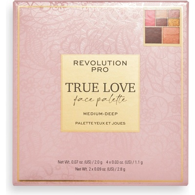 Revolution Beauty True Love Eye & Cheek Palette Medium-Deep Сенки палитра 8, 7gr