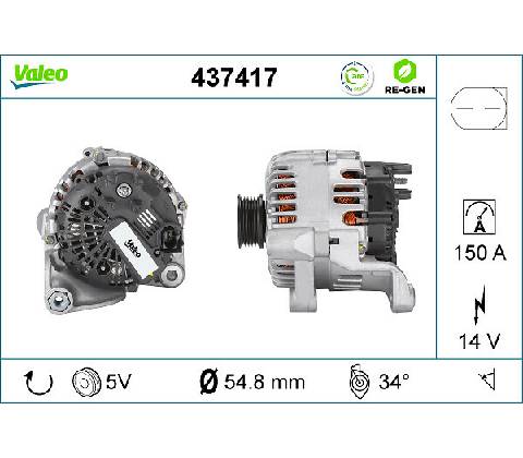 VALEO Alternátor 437417