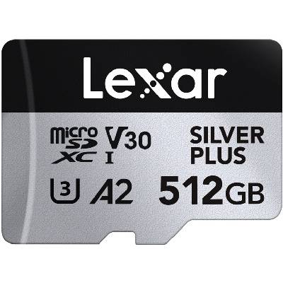 Карта памет Lexar - High-Performance SILVER PLUS, 512GB, microSDXC, UHS-I (LMSSIPL512G-BNANG)