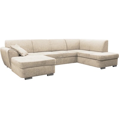 Filex Разтегателна u-образна ъглова холна гарнитура с място за съхранение serpa, дясна, бежова (ff0010)