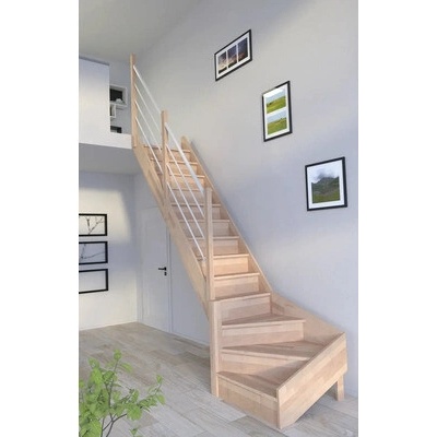 Pertura Notos Lepené drevo buk s podstupnicami buk 1/4-stočené dole vľavo 93 cm 13/14