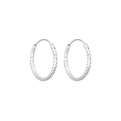 NUBIS Stříbrné náušnice kruhy 14 mm NB-3119-14