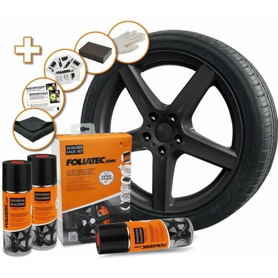 Foliatec sada na lakovanie alu kolies 400ml čierna lesklá