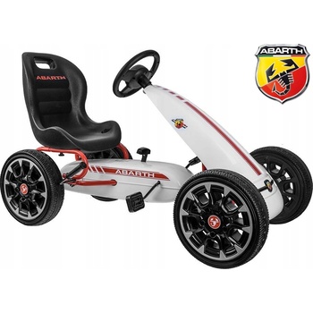 Joko Abarth Gokart s pedálmi EVA kolesá bielá