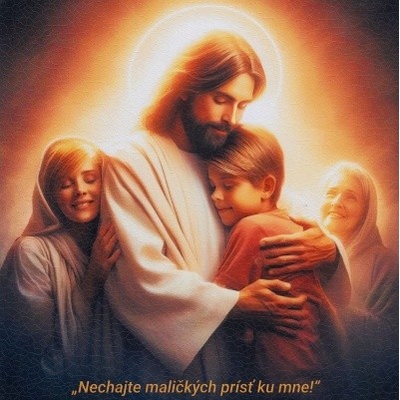 Obraz na dreve: Nechajte maličkých prísť ku mne! (21 x 21)