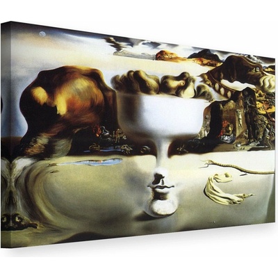 Obraz na plátne APPARITION ON FACE AND FRUIT DISH ON A BEACH – Salvador Dalí RE - 60x80 cm