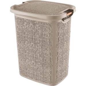  Кош за мръсно пране Tuffex Woow Pattern с дървени дръжки 60 LT - беж (103431/3)