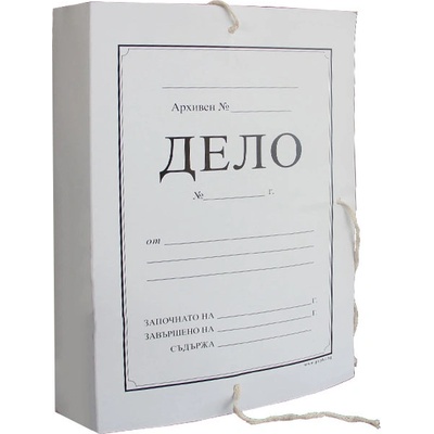 Папка Дело Economy картонен гръб Бял (1303023-10)