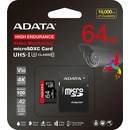 Adata MicroSDXC 64GB High Endurance AUSDX64GUI3V30SHA2-RA1