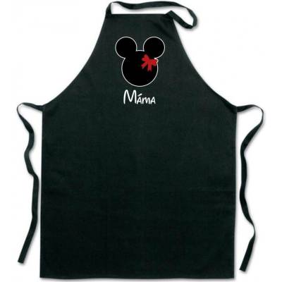 Povidlo.cz Zástěra Mouse Máma Černá