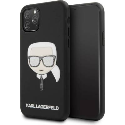 KARL LAGERFELD Гръб Karl Lagerfeld Embossed Glitter Case за iPhone 11 - Черен