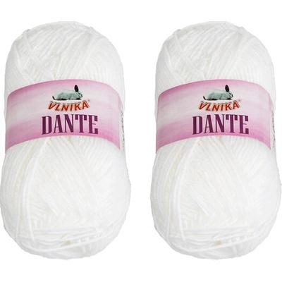 Bellatex SET 2ks Příze DANTE 100g / 160 m Bílá