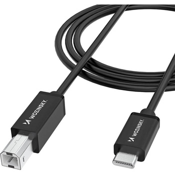 Wozinsky Кабел за принтер и други външни устройства USB-C Male към USB-B Male - Wozinsky USB-C To USB-B 2.0 Printer Cable (черен) (100 см) (WKDDY1S)