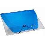 TITANUM Briefcase PP A4 with elastic band transparent blue