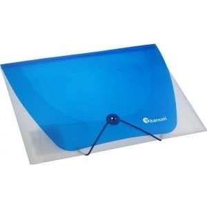 TITANUM Briefcase PP A4 with elastic band transparent blue