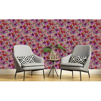 DIMEX ART s. r. o Луксозна флизелинова тапета червено-виолетова поляна