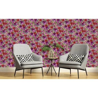 DIMEX ART Луксозна флизелинова тапета червено-виолетова поляна