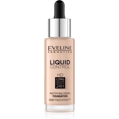 Eveline Cosmetics Liquid Control tekutý make-up s pipetou 002 Soft Porcelain 32 ml