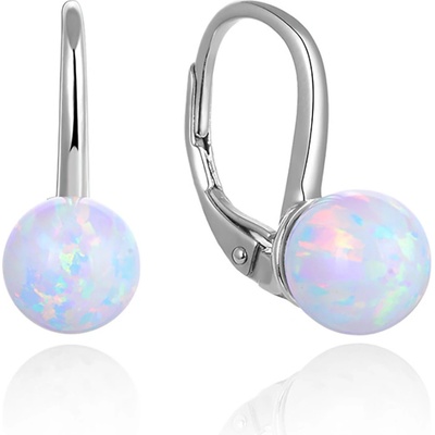 Mabell dámské stříbrné náušnice ESTELLE CZ221PERS0647-6MM-WHITEC45