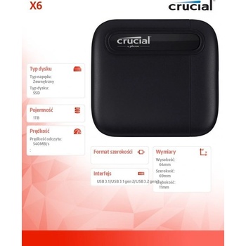 Crucial X6 1TB, CT1000X6SSD9