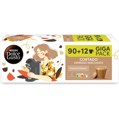 NESCAFÉ Промо пакет кафе капсули NESCAFE Dolce Gusto - Cortado Espresso Macchiato, 102 напитки (14509410)